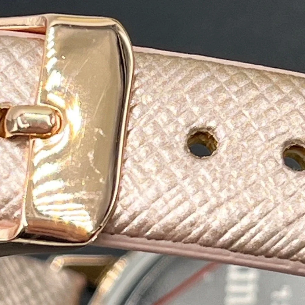 Juicy Couture Black Label Ladies Rose Gold Glitter Heart Watch New‎ Battery